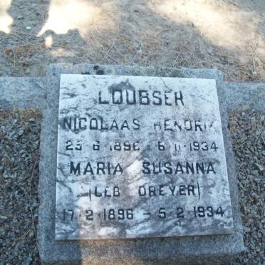 LOUBSER Nicolaas Hendrik 1896-1934 &amp; Maria Susanna DREYER 1896-1934