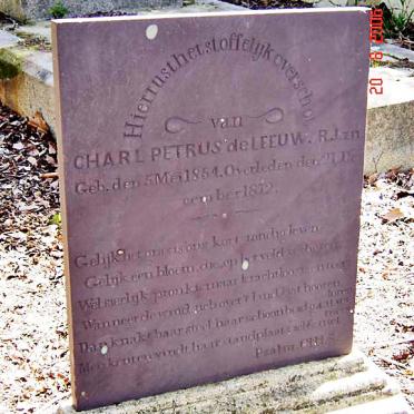 LEEUW Charl Petrus, de 1854-1872