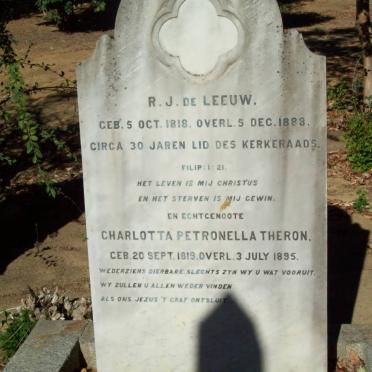 LEEUW R.J., de 1818-1888 &amp; Charlotta Petronella THERON 1819-1895