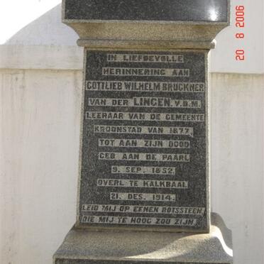 LINGEN Gottlieb Wilhelm Bruckner, van der 1852-1914