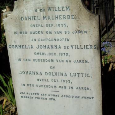 MALHERBE Willem Daniel -1895 &amp; Cornelia Johanna DE VILLIERS -1879 &amp; Johanna Dolvina LUTTIG -1893