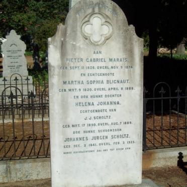 MARAIS Pieter Gabriel 1826-1874 &amp; Martha Sophia BLIGNAUT 1820-1888