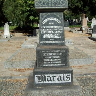MARAIS Daniel J. 1855-1931 &amp; Maria Susanna VAN ZYL 1880-1947