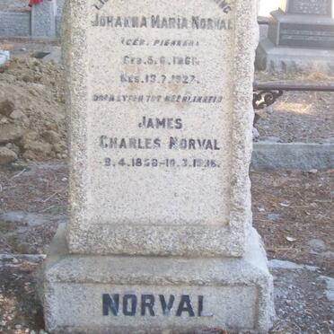 NORVAL James Charles 1958-1936 &amp; Johanna Maria PIENAAR 1861-1927