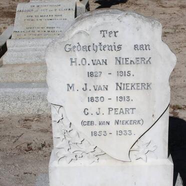 NIEKERK H.O., van 1827-1915 &amp; M.J. 1830-1913 :: PEART C.J. nee VAN NIEKERK 1853-1933