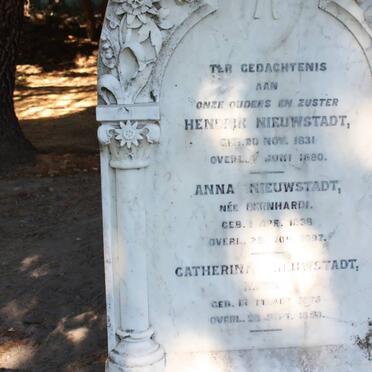 NIEUWSTADT Hendrik 1831-1880 &amp; Anna BERNHARDI 1838-1897 :: NIEUWSTADT Catherina