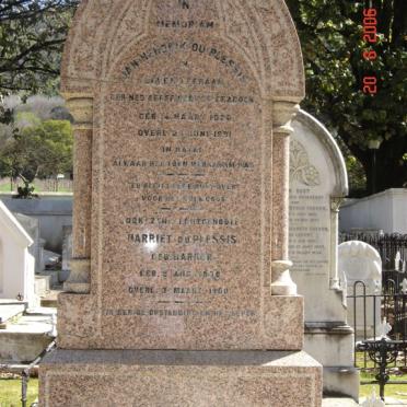 PLESSIS Jan Hendrik, du 1826-1891 &amp; Harriet BARKER 1830-1900