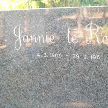 ROUX Jannie, le 1909-1961
