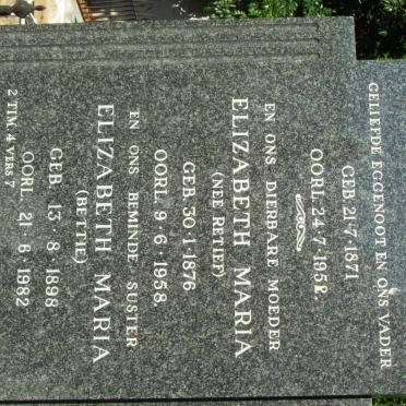 ROUX Paul 1871-1952 &amp; Elizabeth Maria RETIEF 1876-1958 :: ROUX Elizabeth Maria 1898-1982