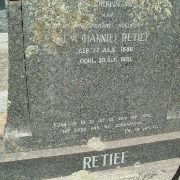 RETIEF J.A. 1886-1951