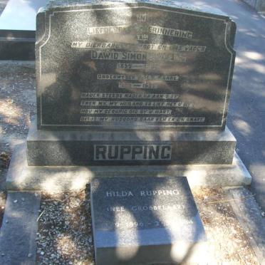 RUPPING Dawid Simon 1855-1938 &amp; Hilda GROBBELAAR 1896-1984
