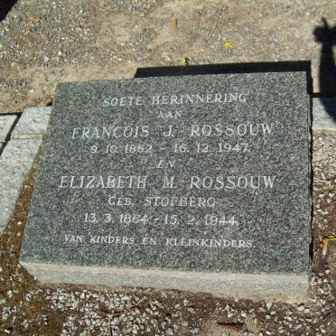 ROSSOUW Francois J. 1862-1947 &amp; Elizabeth M. STOFBERG 1864-1944