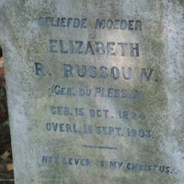 RUSSOUW Elizabeth R. nee DU PLESSIS 1824-1903