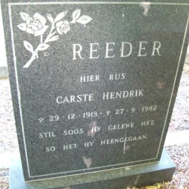 REEDER Carste Hendrik 1919-1982