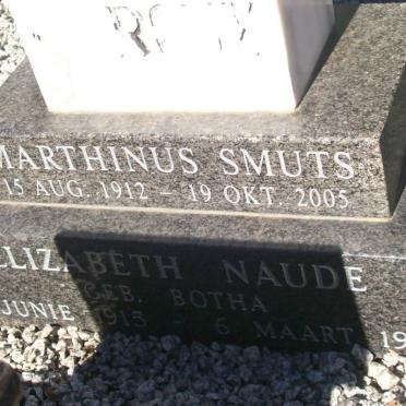 ROUX Marthinus Smuts, le 1912-2005 &amp; Elizabeth NAUDE nee BOTHA 1915-1997