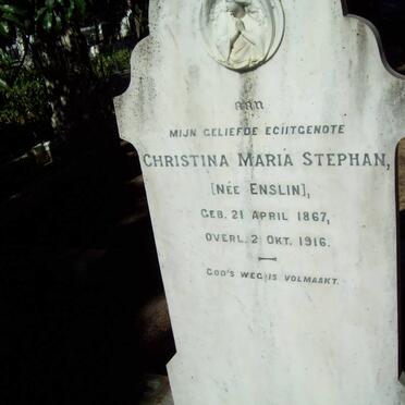 STEPHAN Christina Maria nee ENSLIN 1867-1916