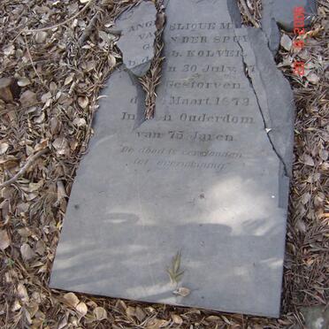 SPUY Angelique M., van der nee KOLVER -1872