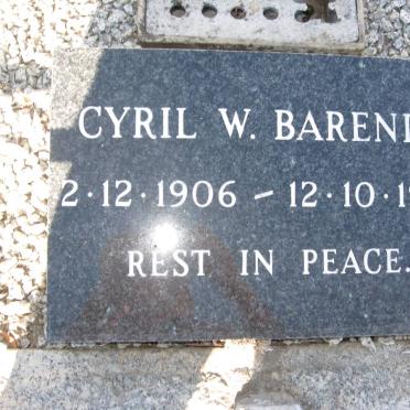 BARENDS Cyril W. 1906-1977