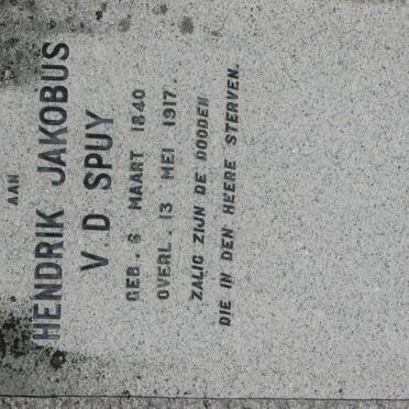 SPUY Hendrik Jakobus, v.d. 1840-1917