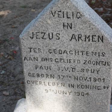 SPUY Paul J., van der 1901-1904