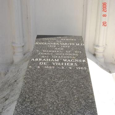 SMUTS Johannes 1819-1872 :: DE VILLIERS Abraham Wagner 1885-1965