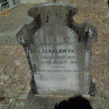 SCHALKWYK D.J., van 1889-1918