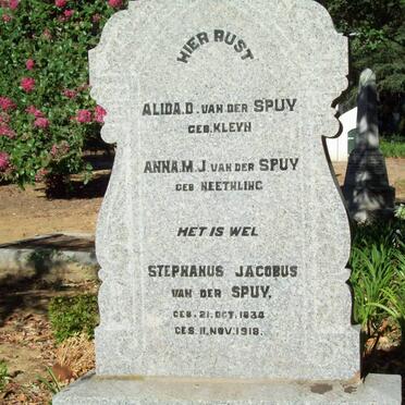 SPUY Stephanus Jacobus, van der 1834-1918 :: VAN DER SPUY Alida D. KLEYN :: VAN DER SPUY Anna M.J. NEETHLING