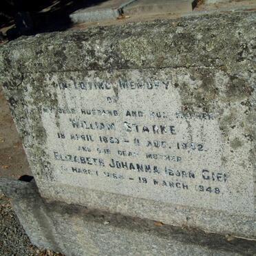 STARKE William 18??-1942 &amp; Elizabeth Johanna Gie 1964-1948