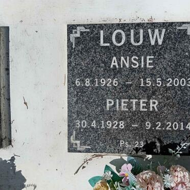 LOUW Ansie 1926-2003 &amp; Pieter 1928-2014
