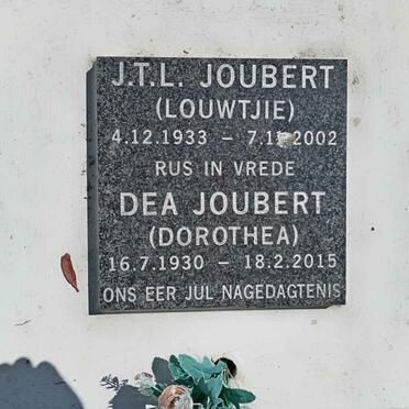 JOUBERT Dea 1930-2015 &amp; J.T.L. 1933-2002