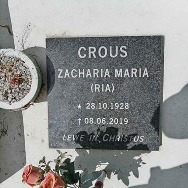CROUS Zacharia Maria 1928-2019