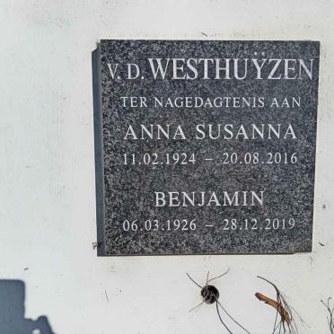 WESTHUYZEN Anna Susanna, v.d. 1924-2016 &amp; Benjamin 1926-2019