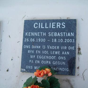 CILLIERS Kenneth Sebastian 1930-2003