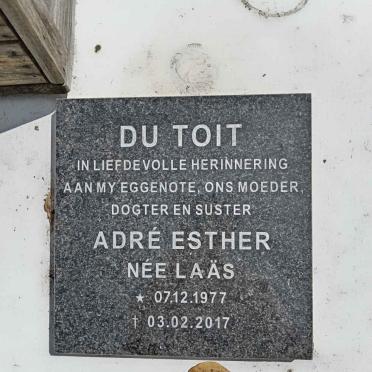 TOIT Adre Esther, du nee LAAS 1977-2017