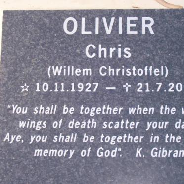 OLIVIER Willem Christoffel 1927-2006