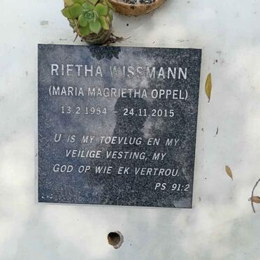 WISSMANN Maria Magrietha nee OPPEL 1954-2015