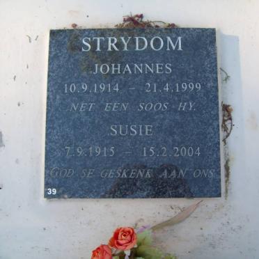STRYDOM Johannes 1914-1999 &amp; Susie 1915-2004