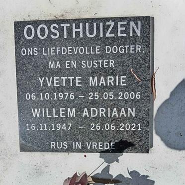 OOSTHUIZEN Willem Adriaan 1947-2021 :: OOSTHUIZEN Yvette Marie 1976-2006