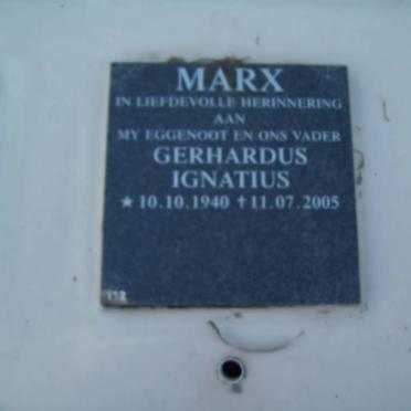 MARX Gerhardus Ignatius 1940-2005