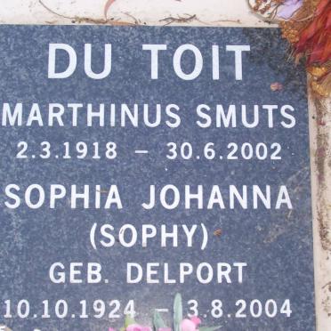TOIT Marthinus Smuts 1918-2002 &amp; Sophia Johanna DELPORT 1924-2004