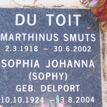 TOIT Marthinus Smuts 1918-2002 &amp; Sophia Johanna DELPORT 1924-2004