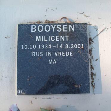 BOOYSEN Milicent 1934-2001