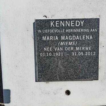 KENNEDY Maria Magdalena nee VAN DER MERWE 1921-2012