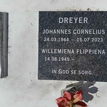 DREYER Johannes Cornelius 1944-2023 &amp; Willemiena Flippiena 1945-