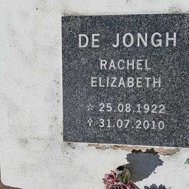 JONGH Rachel Elizabeth, de 1922-2010