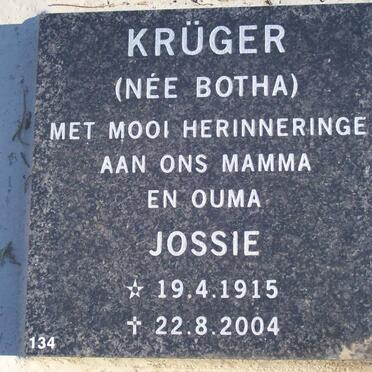 KRUGER Jossie nee BOTHA 1915-2004