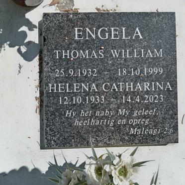 ENGELA Thomas William 1932-1999 &amp; Helena Catharina 1933-2023