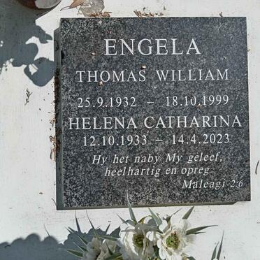 ENGELA Thomas William 1932-1999 &amp; Helena Catharina 1933-2023