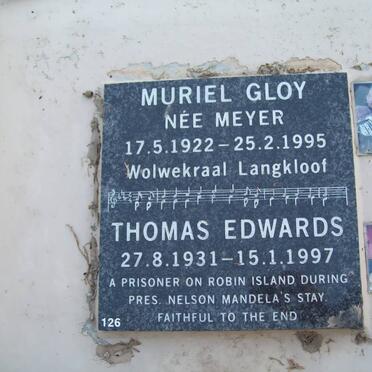 GLOY Muriel nee MEYER 1922-1995 :: EDWARDS Thomas 1931-1997