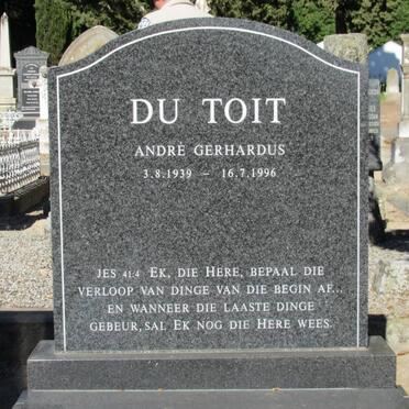TOIT André Gerhardus, du 1939-1996